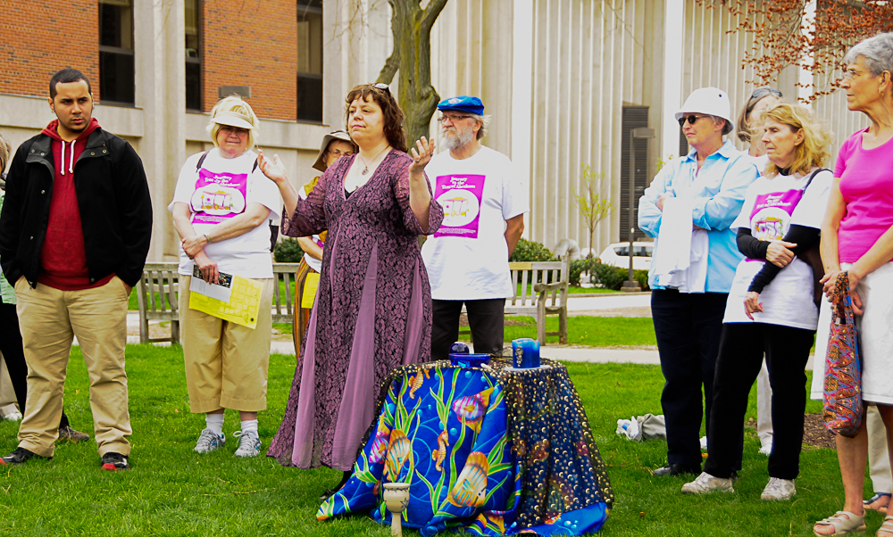 Pagan gathering on the quad