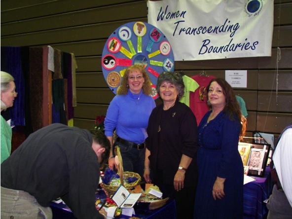 A booth at the Plowshares Festival